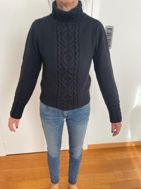 Pull à col roulé noir à motif torsadé, Vêtements | Femmes, Pulls & Gilets, Comme neuf, Taille 38/40 (M), Noir, Enlèvement ou Envoi