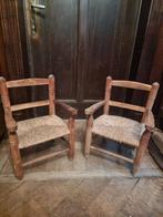 2 stoelen van hout/riet, breedte 35 cm, zithoogte 21 cm, die, Ophalen, Stoel(en)