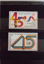 USA 1990 NewYork - 2 stamps -  45th Ann. United Nations, Postzegels en Munten, Verzenden, Noord-Amerika, Postfris