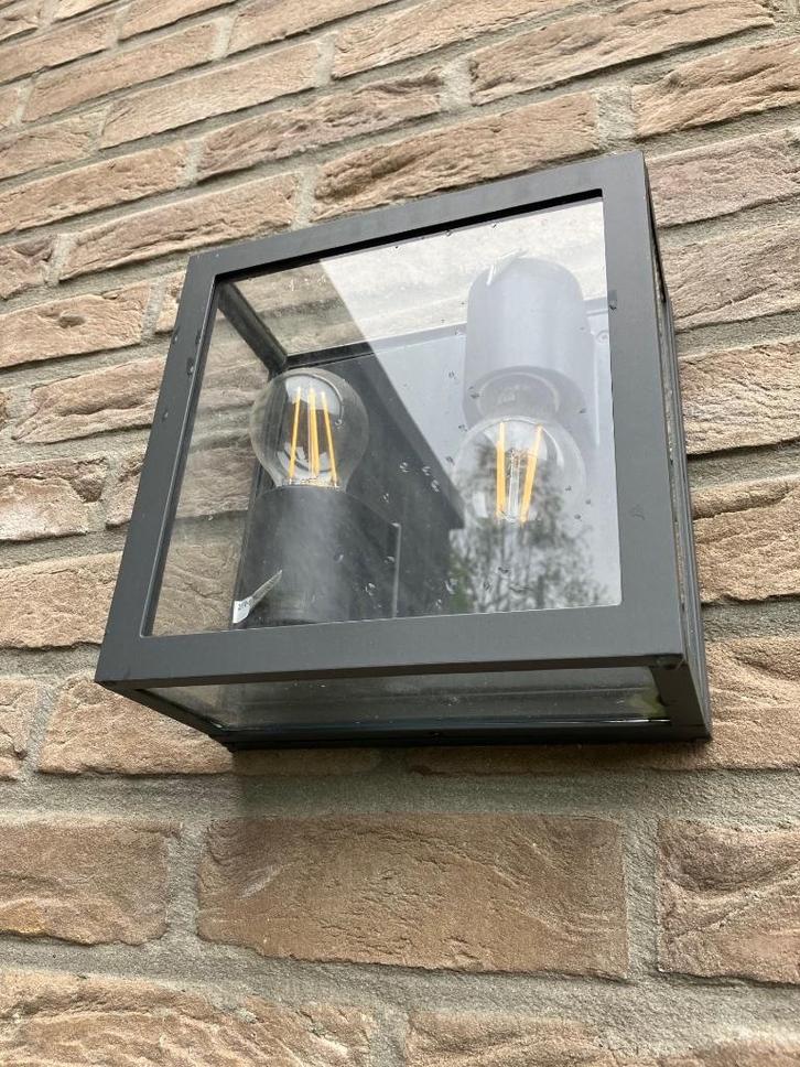 Plafonnier extérieur Trio GARONNE Anthracite, 2 lumières, Huis en Inrichting, Lampen | Plafondlampen, Gebruikt, Glas, Metaal