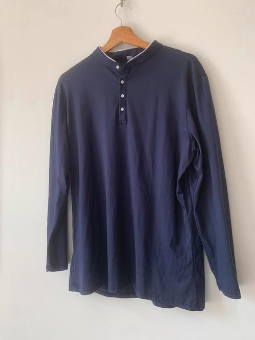 Blauwe polo met officierskraag XL, Kleding | Heren, Polo's, Zo goed als nieuw, Maat 52/54 (L), Blauw, Ophalen of Verzenden