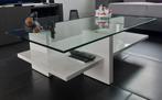 Table de salon blanche et en verre, Maison & Meubles, Tables | Tables de salon, 100 à 150 cm, Rectangulaire, 50 à 100 cm, Enlèvement