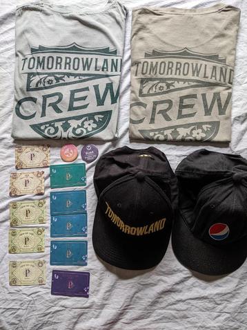 T-shirts Tomorrowland, casquette noire et dorée, etc., Enlèvement ou Envoi