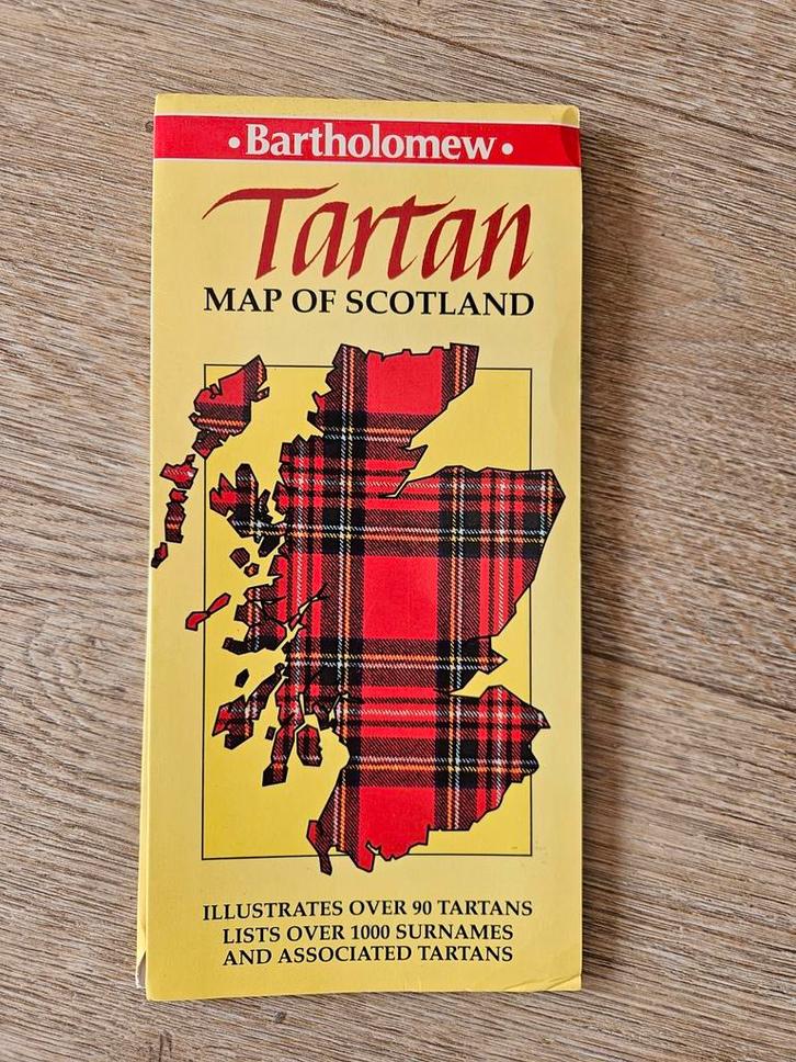 Tartan Map of Scotland, Boeken, Atlassen en Landkaarten, Zo goed als nieuw, Landkaart, Verenigd Koninkrijk, 1800 tot 2000, Ophalen of Verzenden