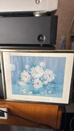 Witte bloemen in een glazen vaas, Antiek en Kunst, Ophalen