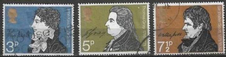 Groot-Brittannie 1971 - Yvert 640-642 - Literatuur (ST), Postzegels en Munten, Postzegels | Europa | UK, Gestempeld, Verzenden