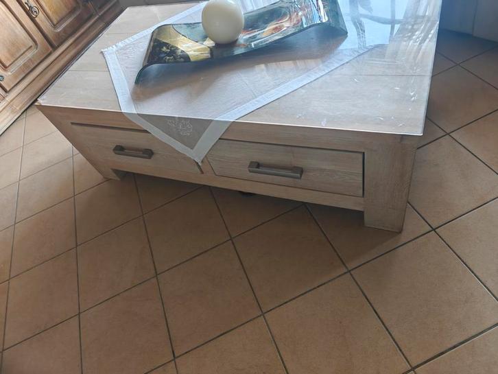 Table de salon bois massif., Maison & Meubles, Tables | Tables de salon, Comme neuf, Moins de 50 cm, 50 à 100 cm, 100 à 150 cm