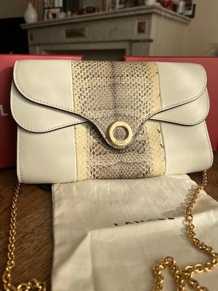 LANCEL PIA BAG - LEATHER & PYTHON Collector's Edition -NIEUW, Handtassen en Accessoires, Tassen | Damestassen, Nieuw, Handtas