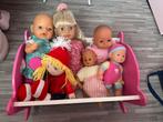 6 poppen oa Babyborn + wiegje + allerhande kleding en acc, Ophalen, Zo goed als nieuw
