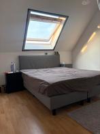 Boxspring TE KOOP 160cm, Gris, 210 cm, Enlèvement, Utilisé