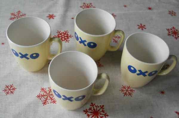 4 anciens mugs OXO vintage, Enlèvement, Utilisé