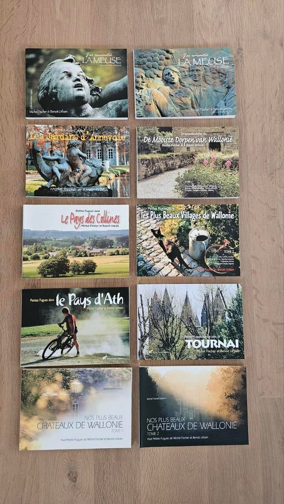 Lot de 10 livres photos Wallonie & Bruxelles — Michel Fische, Enlèvement