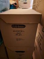 Dozen kinderkleding per doos te koop Maat 98 tem 116, Ophalen, Gebruikt, Doos