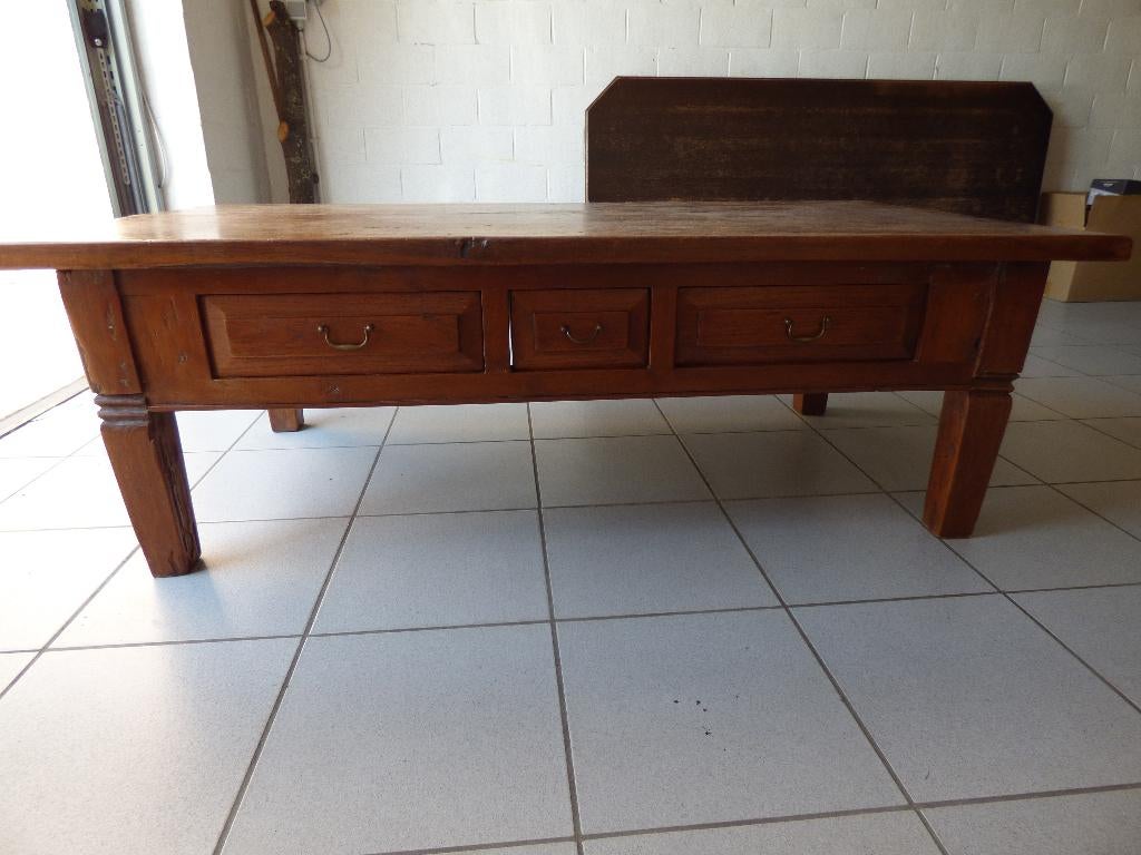 salontafel, Huis en Inrichting, Tafels | Salontafels, Gebruikt, 100 tot 150 cm, 50 tot 75 cm, Eikenhout