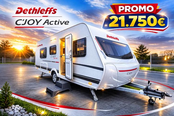 ️ Dethleffs C’joy 460 LE “Active” – 2026, Caravans en Kamperen, Caravans, Bedrijf, tot en met 4, 750 - 1000 kg, Treinzit, Dethleffs