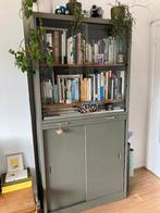 Vintage metalen vitrinekast, 25 à 50 cm, Avec porte(s), Comme neuf, Vintage industrieel