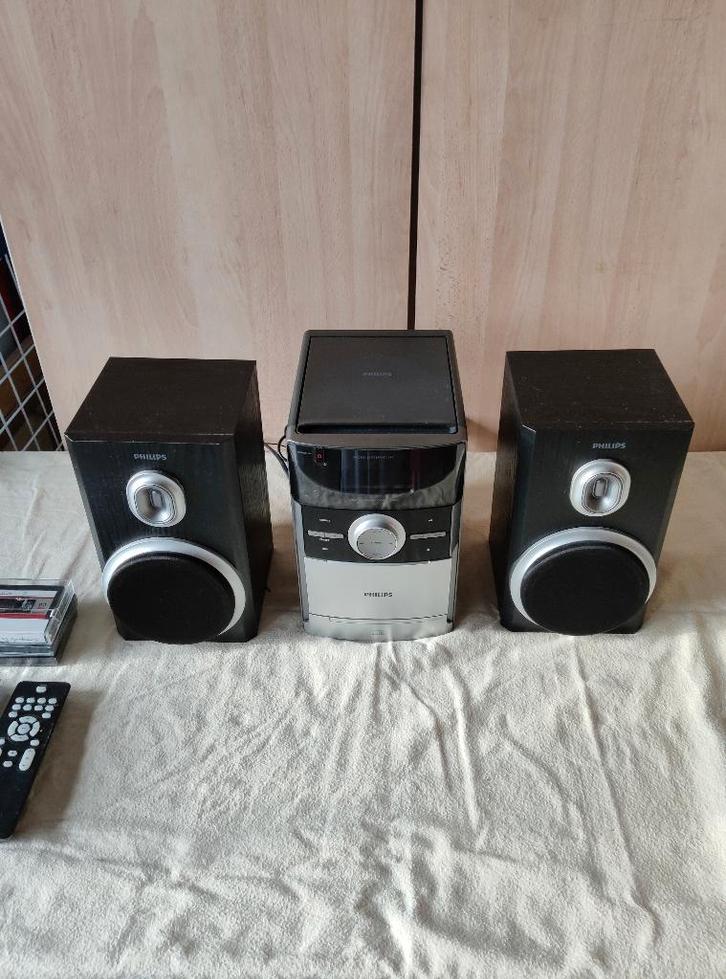 Chaîne Hi-Fi, Audio, Tv en Foto, Stereoketens, Gebruikt, Cassettedeck, Cd-speler, Tuner of Radio, Speakers, Philips, Microset