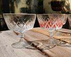 2 Vintage champagne of dessert coupes Arlequin, VMC Reims., Ophalen of Verzenden