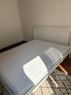 Metalen wit bed 160x200, Huis en Inrichting, Slaapkamer | Bedden, Ophalen, Gebruikt, Wit, Tweepersoons