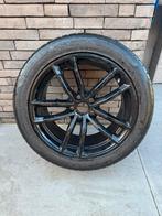 4 zwarte velgen & Hankook Ventus S1evo Banden, Auto-onderdelen, Banden en Velgen, Ophalen, 18 inch, Gebruikt, Banden en Velgen