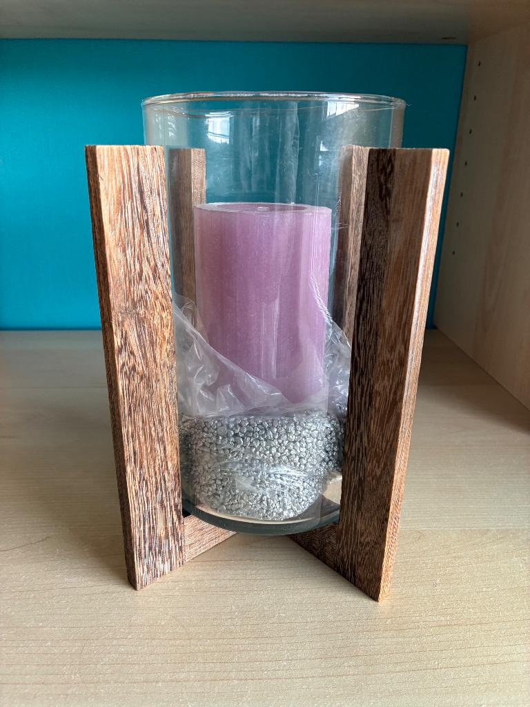 Kandelaar met kaars, Ophalen, Gebruikt, Kandelaar, Minder dan 25 cm