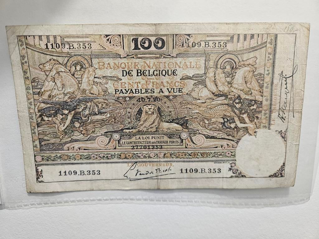 Oud biljet 100 frank, Verzenden