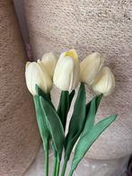 5 tulipes creme blanc casse artificielles, Ophalen of Verzenden, Nieuw