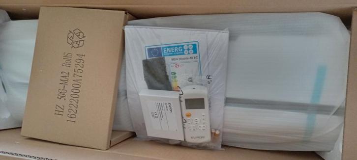 Eurom split airco AC MDA Woods-18.1, Elektronische apparatuur, Airco's, Nieuw, Wandairco, 100 m³ of groter, Verwarmen, Afstandsbediening