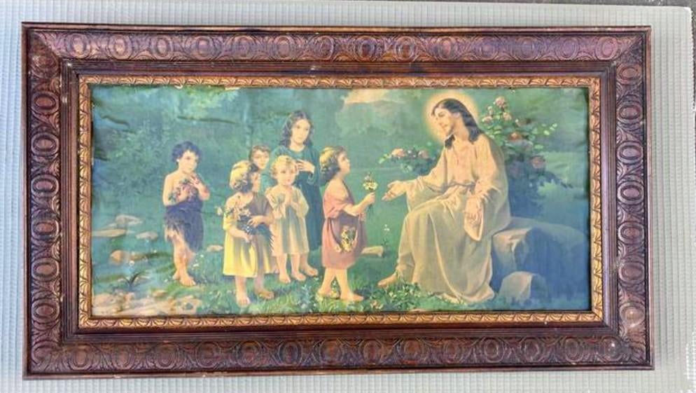 Antiek Religieus schilderij jezus, Antiek en Kunst, Ophalen