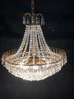2 grote identieke kristallen luchters, Huis en Inrichting, Lampen | Kroonluchters, Ophalen, Gebruikt, Overige materialen