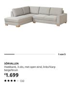 Ikea SÖRVALLEN hoekbank 3-zits, met open eind, rechts, Beige, Ophalen, Gebruikt, Stof