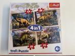 Puzzel 4in1 Dinosaurus, Ophalen of Verzenden, 10 tot 50 stukjes, Zo goed als nieuw, 4 tot 6 jaar