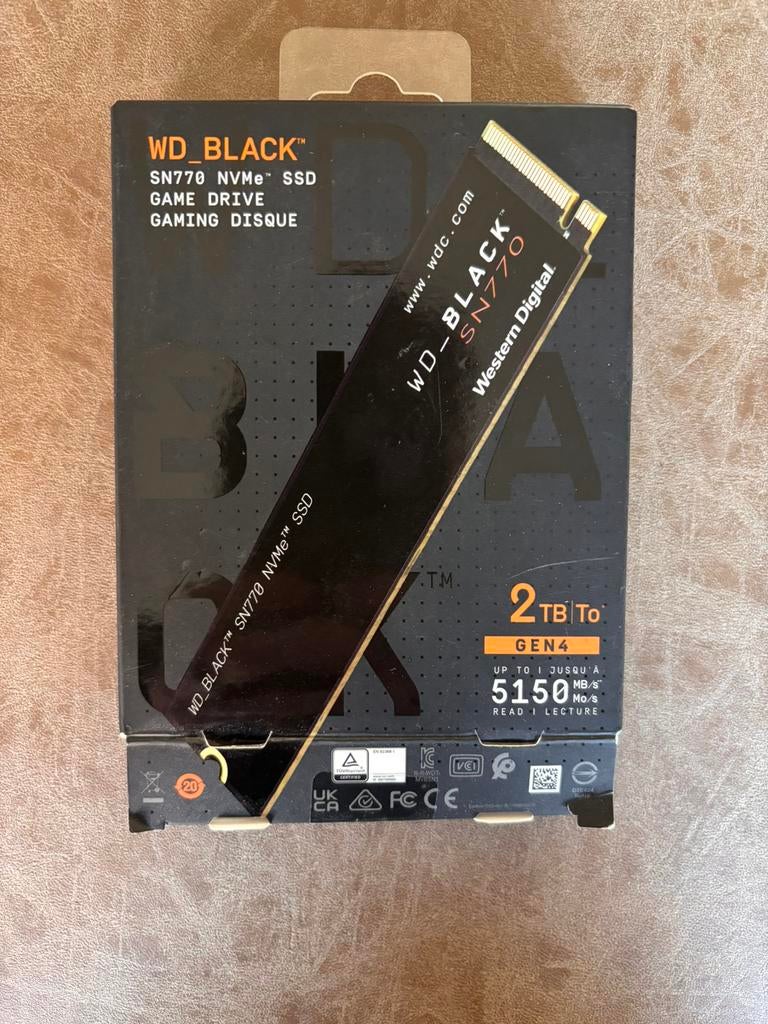 WD-BLACK SN770 4GEN 2TB, Informatique & Logiciels, Disques durs, Enlèvement, Comme neuf