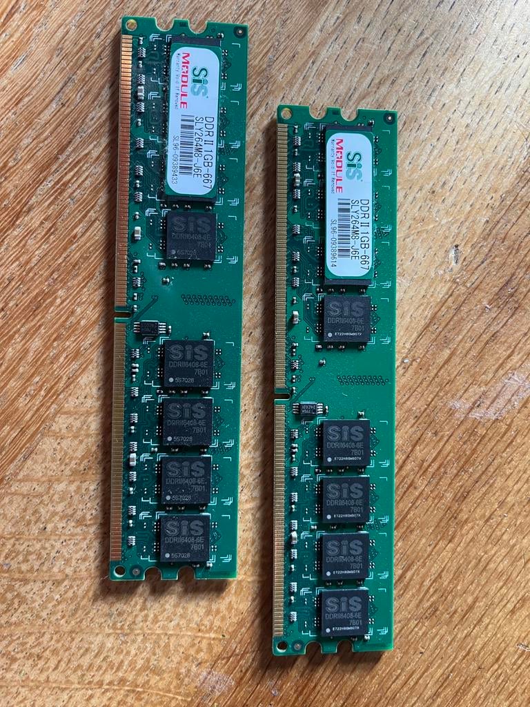 SIS Module DDR 2 1GB-667 SLY264M8-J6E, Ophalen, Gebruikt, 1 GB of minder