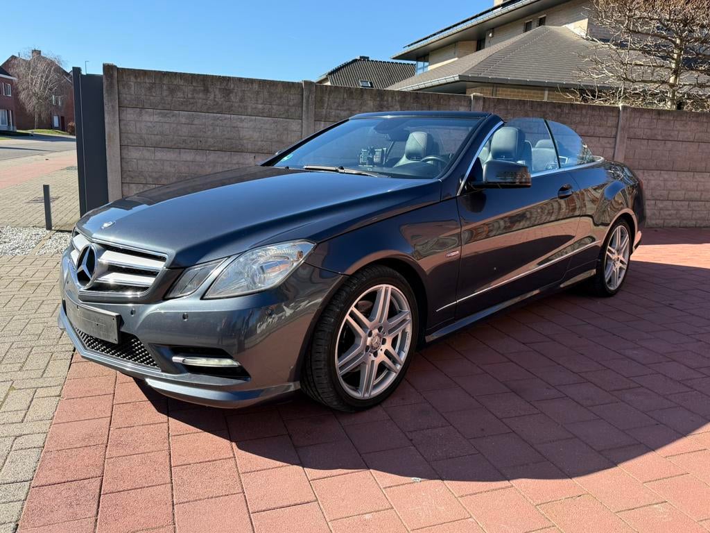 Mercedes benz E220 cdi cabrio AMG uitvoering, Automaat, Zwart, Cabriolet, Leder