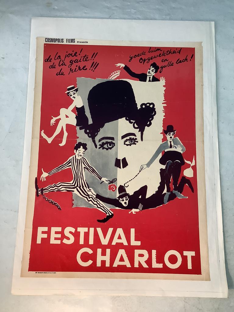 CHARLOT    FILMPOSTER    36-50 cm    Used, Verzamelen, Posters, Ophalen of Verzenden
