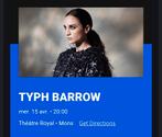 Typh Barrow - 15 april - Koninklijk Theater van Mons - 3 zit, April