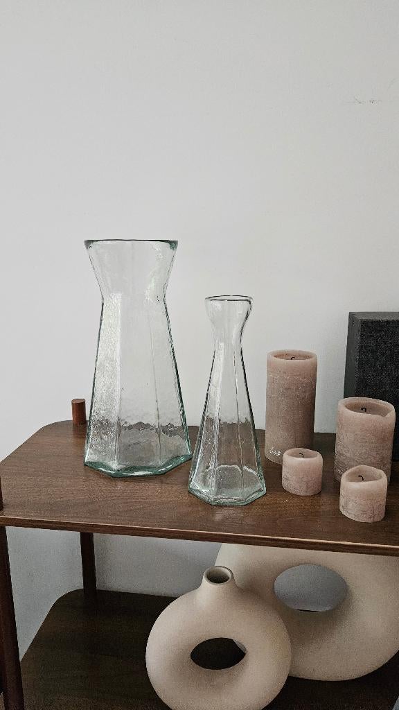 2 glazen vazen Zara Home, Moins de 50 cm, Autres couleurs, Comme neuf, Verre