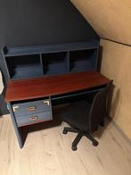 Bureau bleu avec chaise, 120 à 170 cm, 70 à 120 cm, Enlèvement, Utilisé