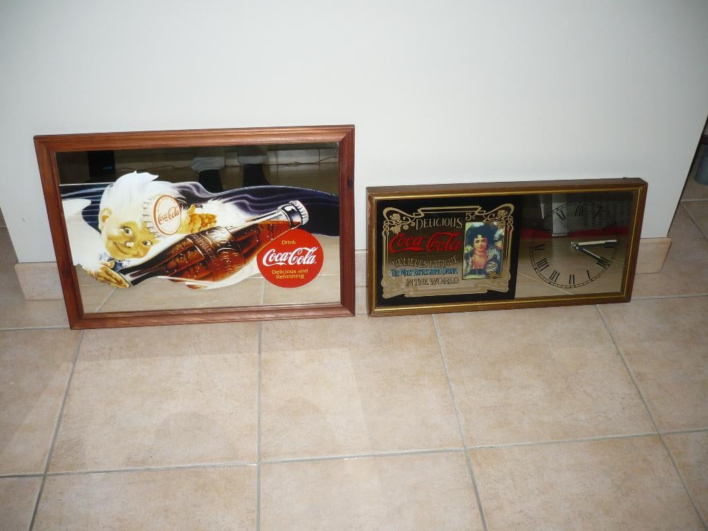 2 COCA-COLA SPIEGELS, Collections, Marques & Objets publicitaires, Enlèvement, Utilisé