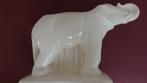 ART DECO BEELD OLIFANT WIT KERAMIEK, Antiek en Kunst, Ophalen of Verzenden