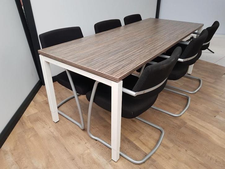 Vergadertafel Q-line wit gebruikt frame nieuw blad, Huis en Inrichting, Woonaccessoires | Wandplanken en Boekenplanken, Ophalen