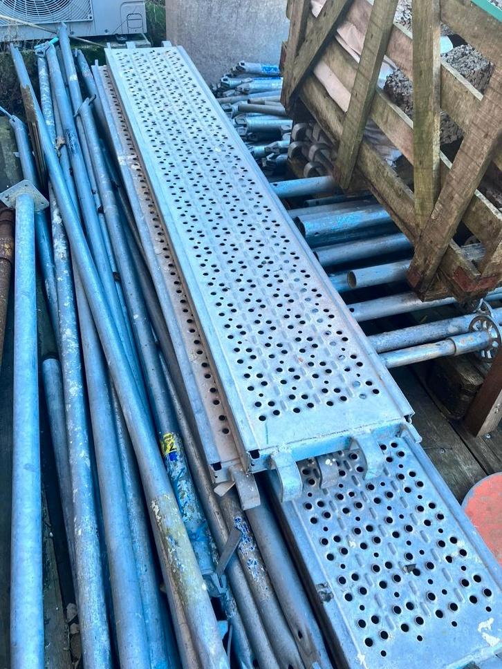 steiger stelling bouwstelling AFIX, Doe-het-zelf en Bouw, Steigers, Zo goed als nieuw, Gevelsteiger, 5 meter of hoger, Ophalen of Verzenden