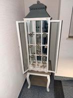 Grote lantaarn/landelijk - decoratie hout en glas, Enlèvement, Comme neuf, Verre, Avec porte(s)