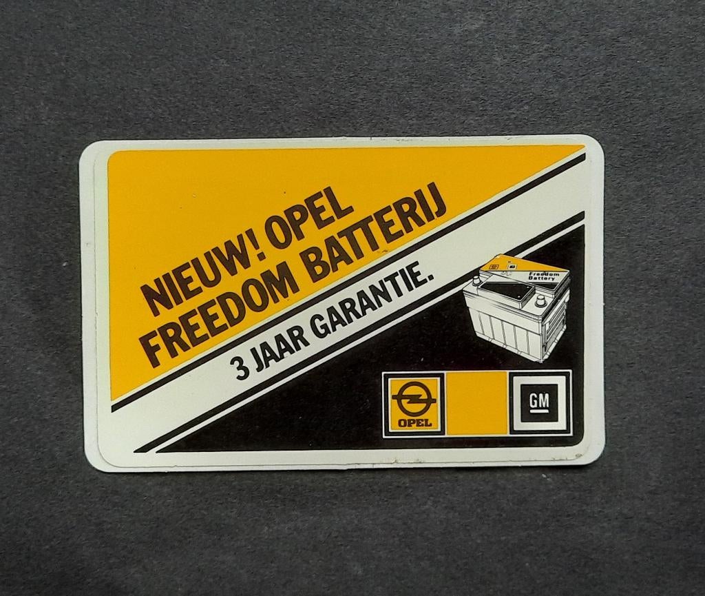 Sticker Nieuw ! Opel Freedom Batterij GM, Envoi, Utilisé