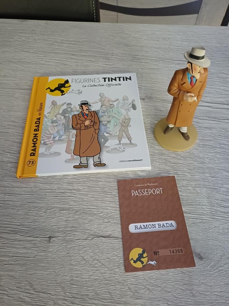 Figuur Ramon Bada Moulinsart Officiële collectie, Verzamelen, Ophalen of Verzenden, Kuifje, Zo goed als nieuw, Beeldje of Figuurtje