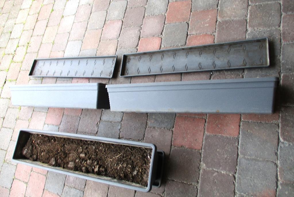 Bacs à fleurs ou à plantes oblongs avec bol, Synthétique, Enlèvement, Utilisé, Intérieur