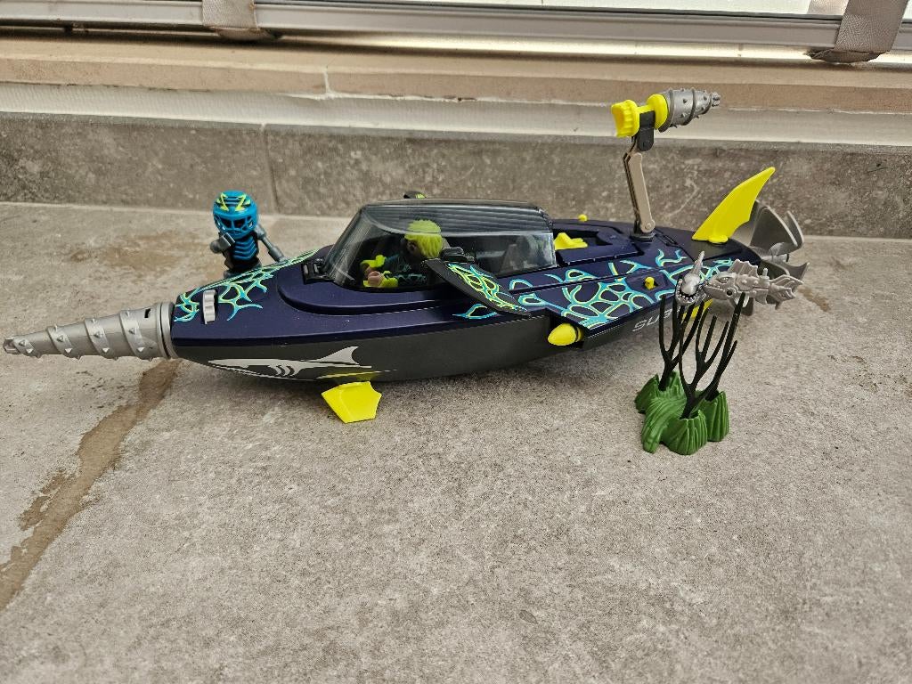 Playmobil Spy Team S.H.A.R.K.S. Drilonderzeeër 70005, Ophalen of Verzenden, Zo goed als nieuw, Complete set