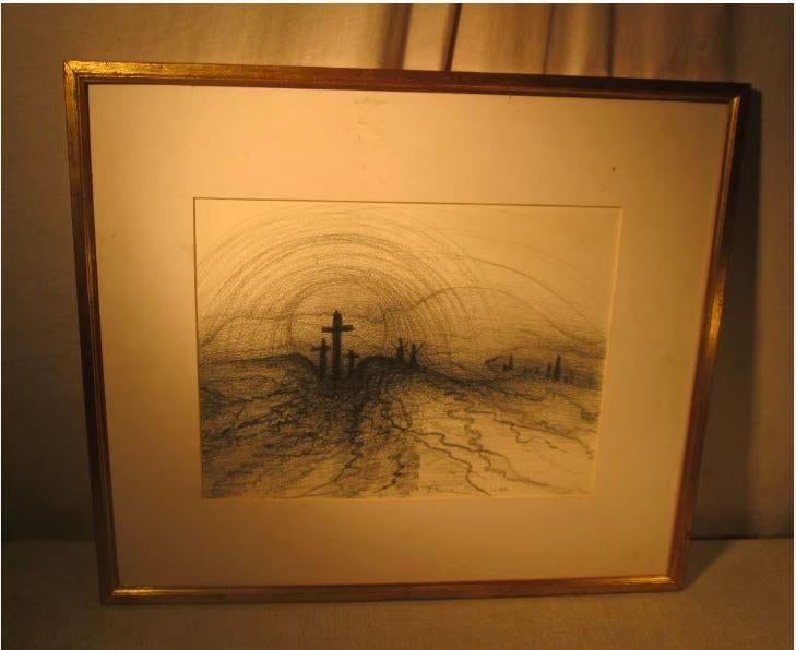 Mooie Tekening 'Vreemde Wezens' - Rita Toelen, Antiek en Kunst, Ophalen of Verzenden