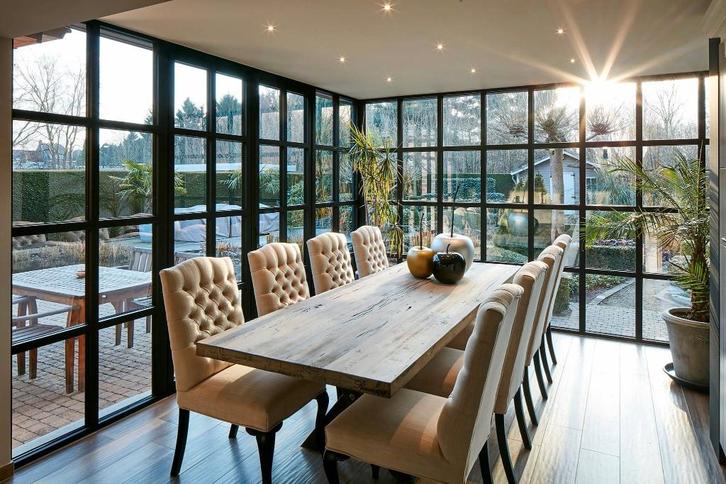 Eetkamerstoelen 8 stuks, Maison & Meubles, Chaises, Comme neuf, Cinq, Six Chaises ou plus, Bois, Tissus, Autres couleurs, Enlèvement